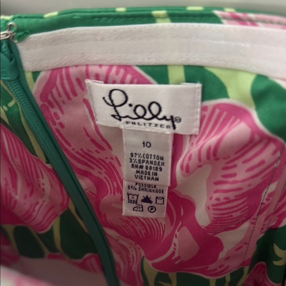 Lilly Pulitzer Vintage Floral Dress with Pink and Green Design - Picture 2 of 6